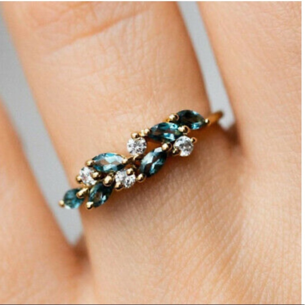 New 18k gols plated Diamond Ring